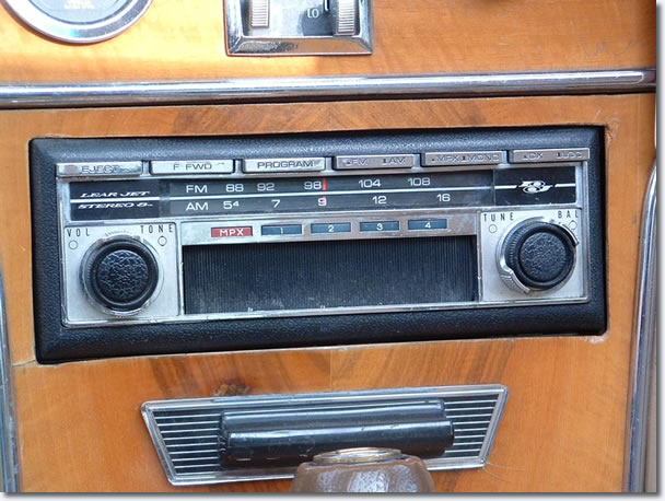 The original radio for the 1971 Blackhawk was a 'Lear Jet' AM/FM 8-track, this was the best in car audio money could buy at the time.